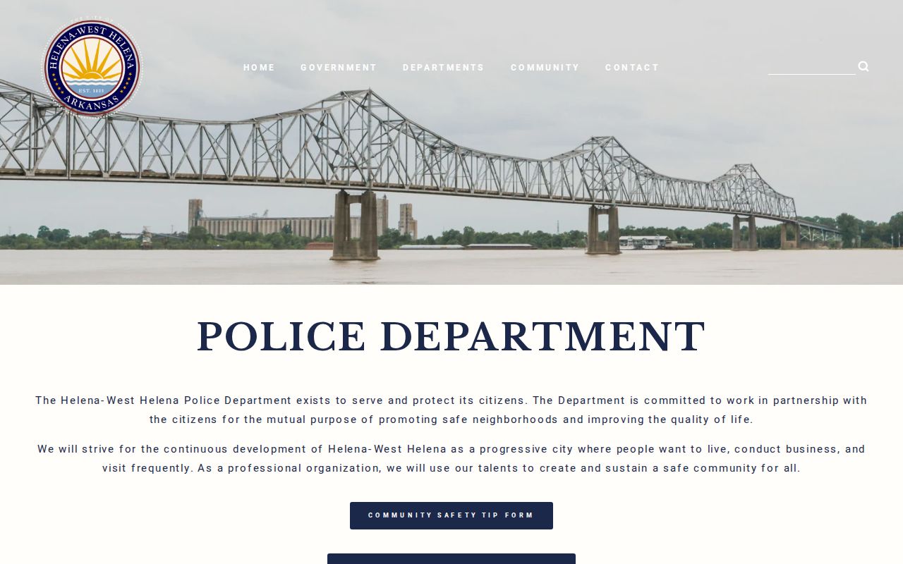 Official Helena-West Helena Police Department contact webpage